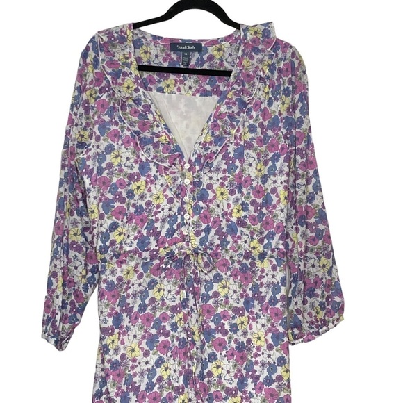 ModCloth Ditzy Floral Print “Ruffling For Flowers” MIDI Dress Cottagecore Sz 14 - Picture 6 of 16